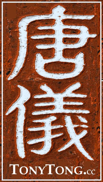 Tony Tong seal chop 印章 — 唐儀 · TonyTong.cc